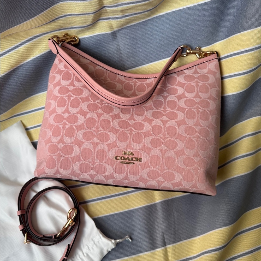 Coach Classic Pink C-Logo Hobo Bag